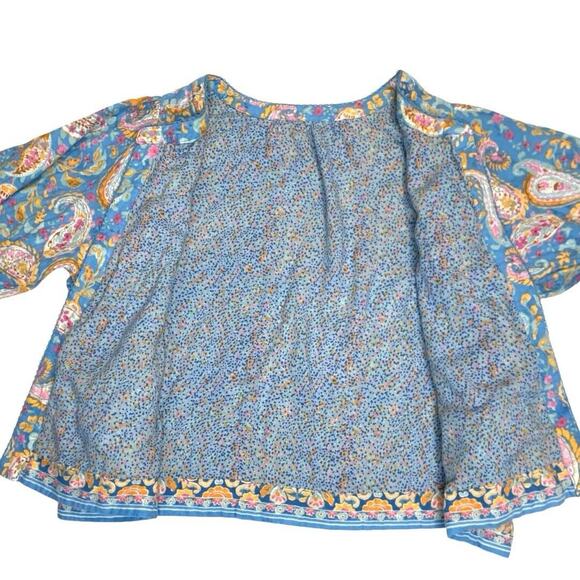 Cottagecore Reversible Fabric Jacket Womens 2X Paisley Cottage‎ Comfort Casual - Picture 4 of 10